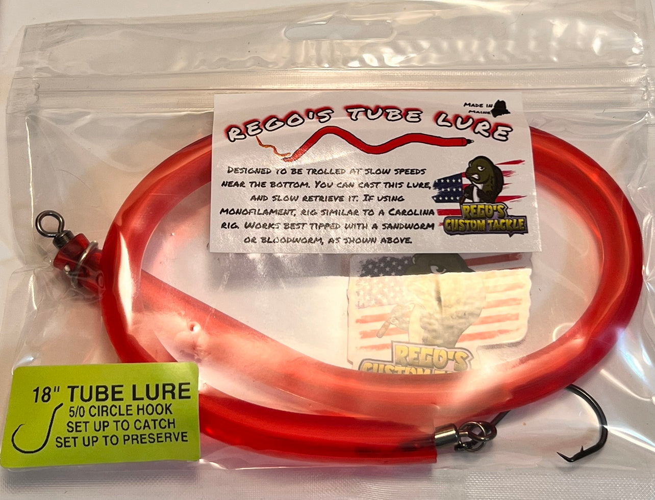 18” Tube Striper Lure W/ Circle Hook